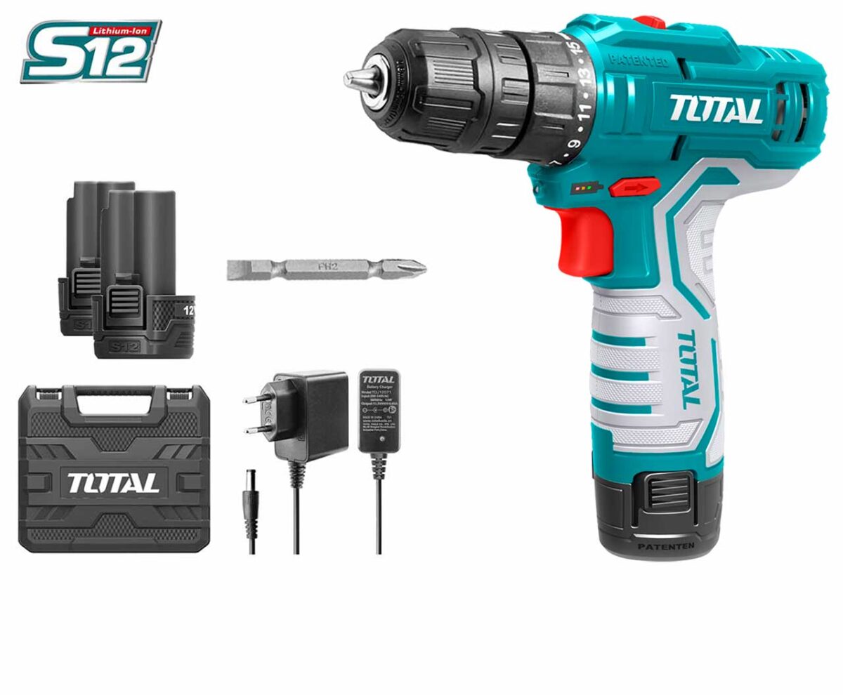 Perceuse visseuse sans fil 12V 1,5Ah 2 batteries – Image 2