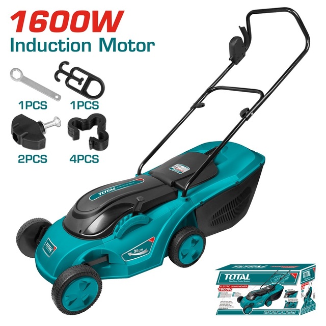 Tondeuse à gazon électrique 1600W Outils de jardin TOTAL Tondeuse à gazon électrique 1600W - ABMAROC | Vente de matériel de bricolage, jardinage, électroportatif en ligne - Bricolage maroc