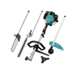 L'outil multifonction taille-haie à essence 4 en 1 est équipé d'un moteur de 52cc, offrant une puissance nominale de 1,4 kW (2,2 HP). Avec une vitesse maximale de 10 000 tr/min, cet appareil polyvalent vous permet de tailler, couper et entretenir votre jardin avec efficacité. Idéal pour les professionnels comme les amateurs, il combine plusieurs fonctions essentielles pour des résultats rapides et précis.
