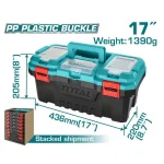 Boîte à outils plastique 17" (436 mm) TOTAL TPBX0171 – Image 2