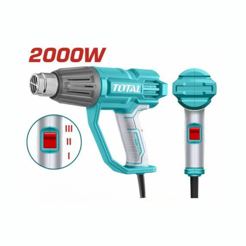 Pistolet à air chaud 2000W Pistolets TOTAL Pistolet à air chaud 2000W - ABMAROC | Vente de matériel de bricolage, jardinage, électroportatif en ligne - Bricolage maroc