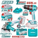 15192-kit-combine-sans-fil-total-tckli20256-perceuse-a-percussion-sans-balais-20-v-66-nm-meuleuse-dangle-114-mm-45-pouces-2-batteries-40-ah-et-chargeur