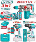 it Combo Sans Fil  20V 3 Outils avec 2 Batteries 5,0AH  TOSLI250693