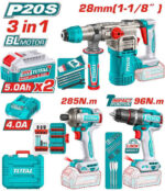 it Combo Sans Fil  20V 3 Outils avec 2 Batteries 5,0AH  TOSLI250693 – Image 2
