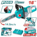 Scie à chaîne sans fil TOTAL 40V 16 pouces TGSLI401682.