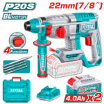 Marteau perforateur sans fil 20 V avec 2 batteries 4,0 Ah TRHLI212282 – Image 3
